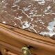 Nightstand Antique Wood and MARBLE
