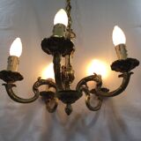 5-light bronze chandelier