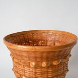 curved wicker plant pot 17 x 20 cm