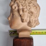 Bust of Bacchus child in patinated terracotta, 21 cm