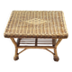 Table basse petite en rotin forme rectangulaire