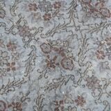 6x10 Rug For Living Room Bordered Blue Turkish Vintage Area Rug, 184x301Cm SK 1512