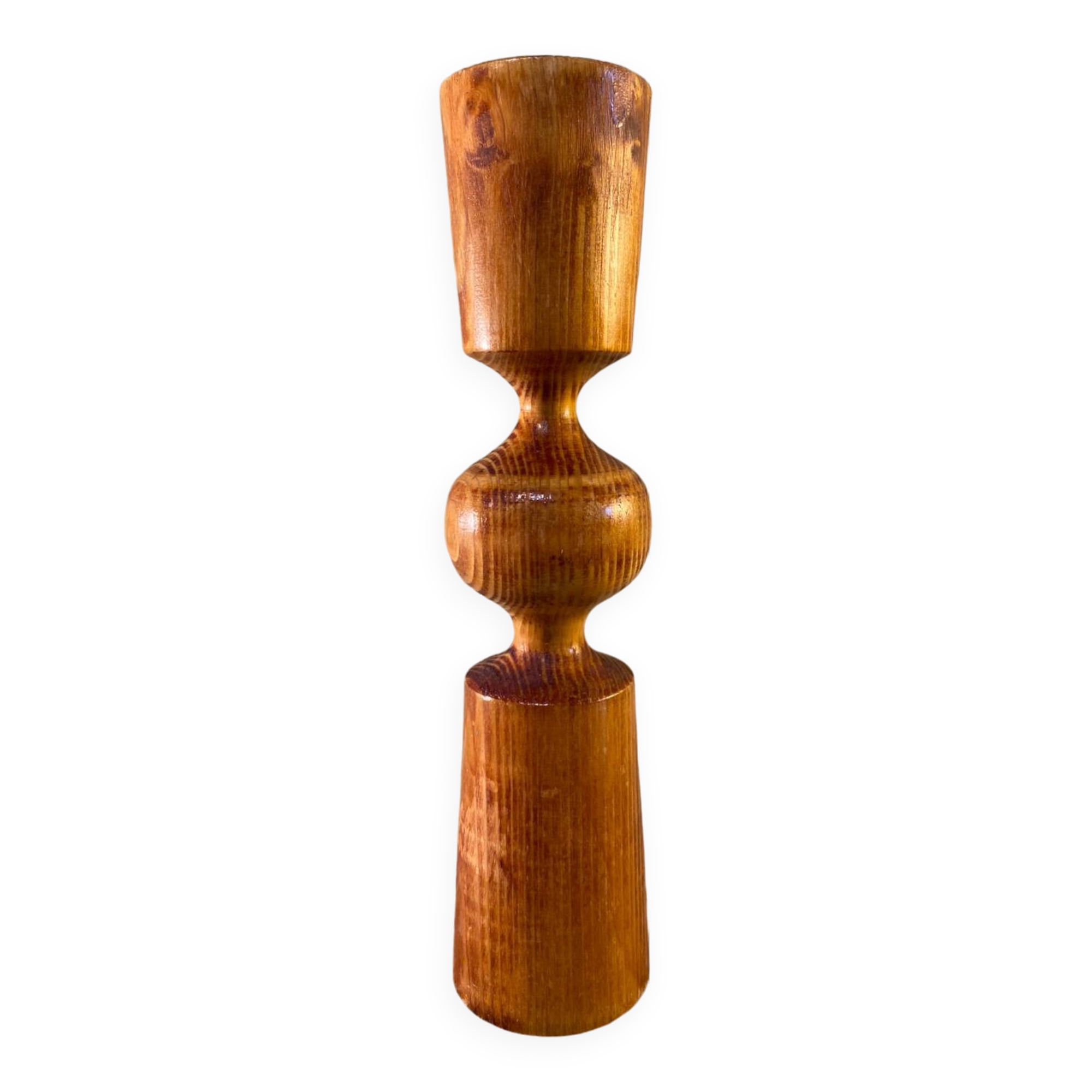 Wooden candle holder