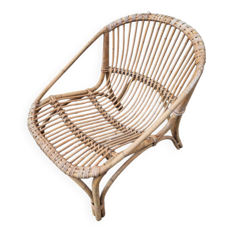 Fauteuil en rotin Vintage