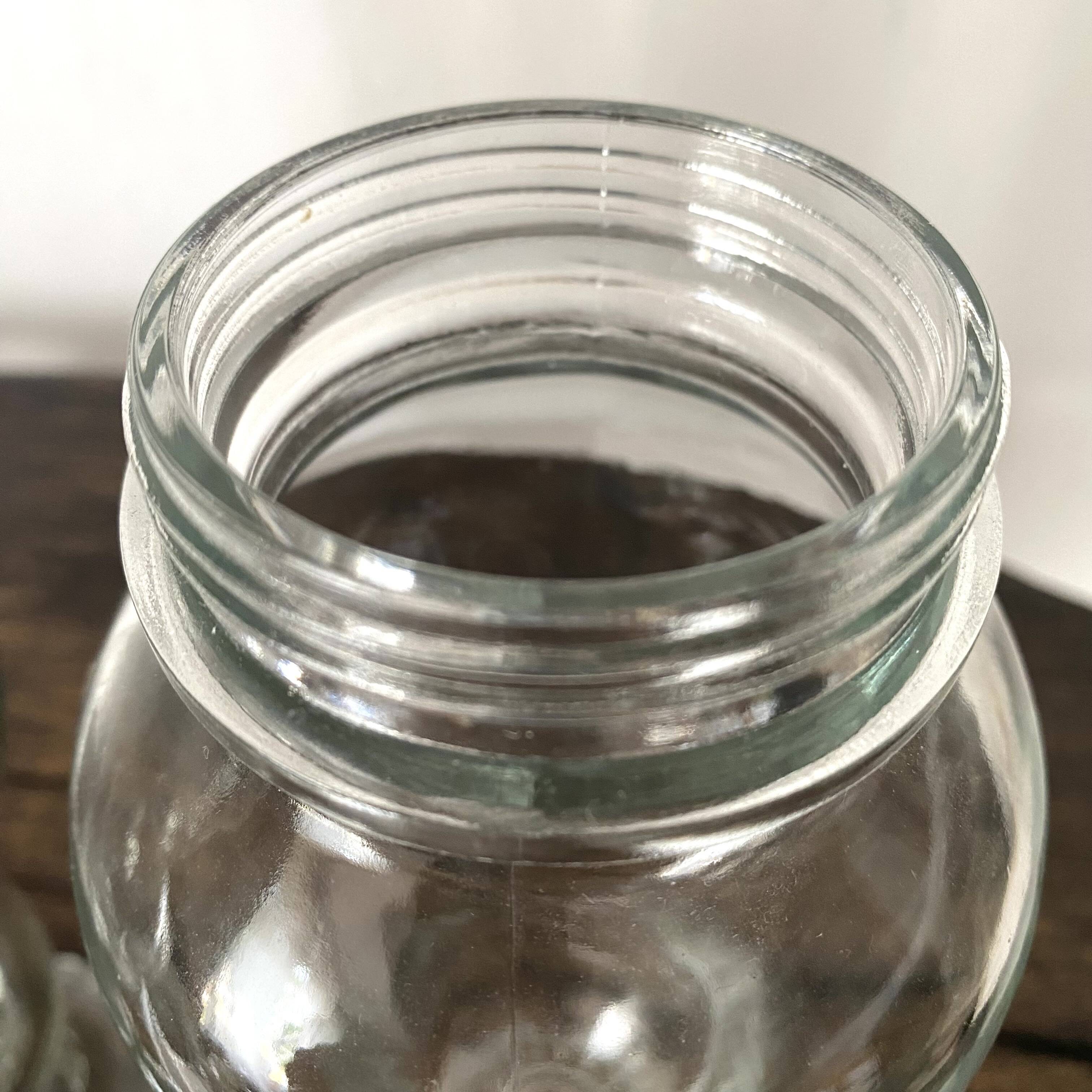 Bonbonnière en verre , bocal en verre avec couvercle