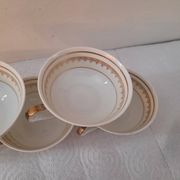 5 porcelain cups from Limoges – A. Lanternier & Cie – gold decoration
