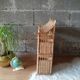 Wall shelf or to be placed in unique Japanese style rattan vintage pagoda