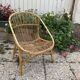Set of 3 vintage rattan armchairs