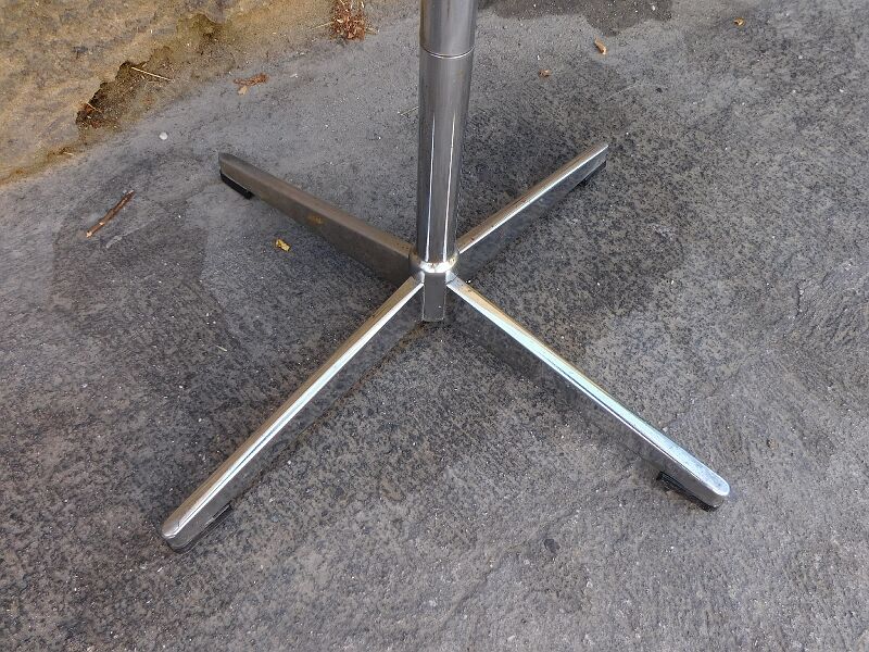 Standing coat rack in metal chrome 1950