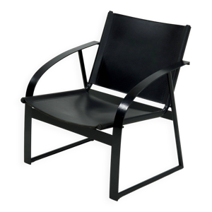 Fauteuil en cuir de selle - acier