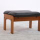 Mid-Century Leather Ottoman, 1970s