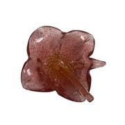 Murano, empty pocket in the shape of a mortar, pink and gold flower, 20th century