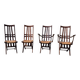 Set 4 vintage Triconfort France adjustible 1960s deckchair