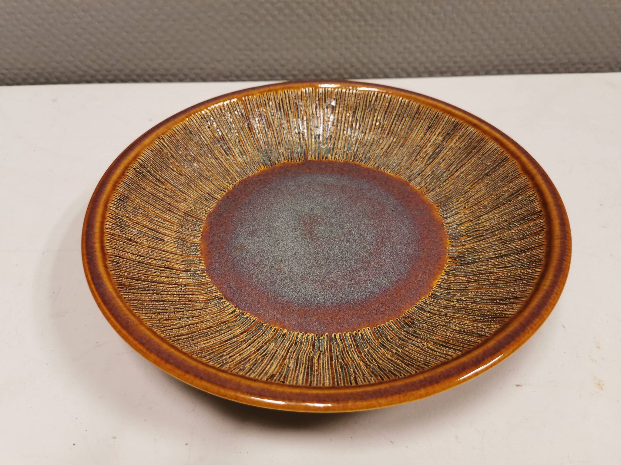 Ceramic dish, from Danish Søholm.  Estimated 1970-1980s