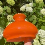 Vintage globe in orange opaline