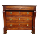 Antique solid walnut chest of drawers with scrolls