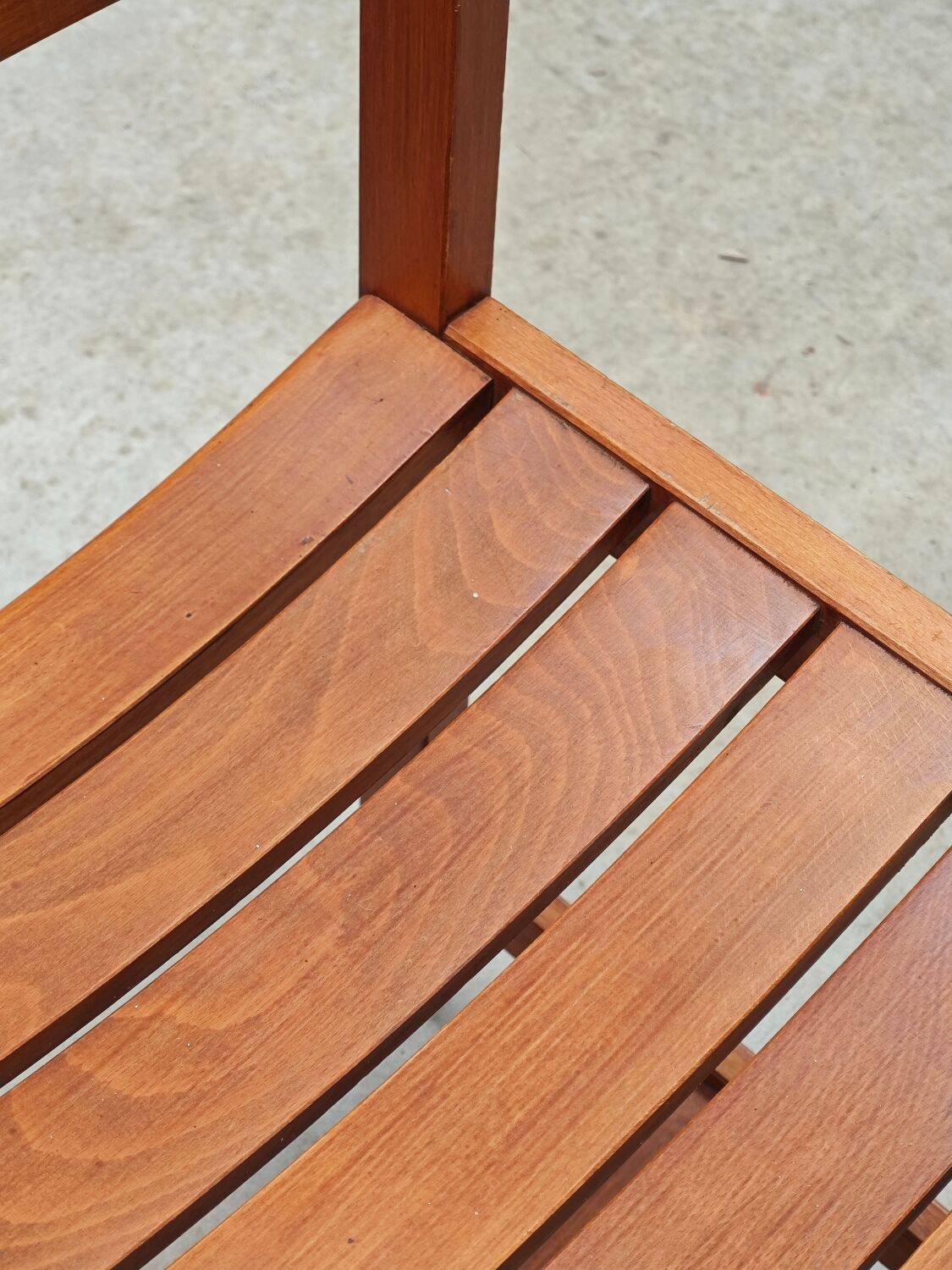 Set of 4 wooden chairs by André Sornay