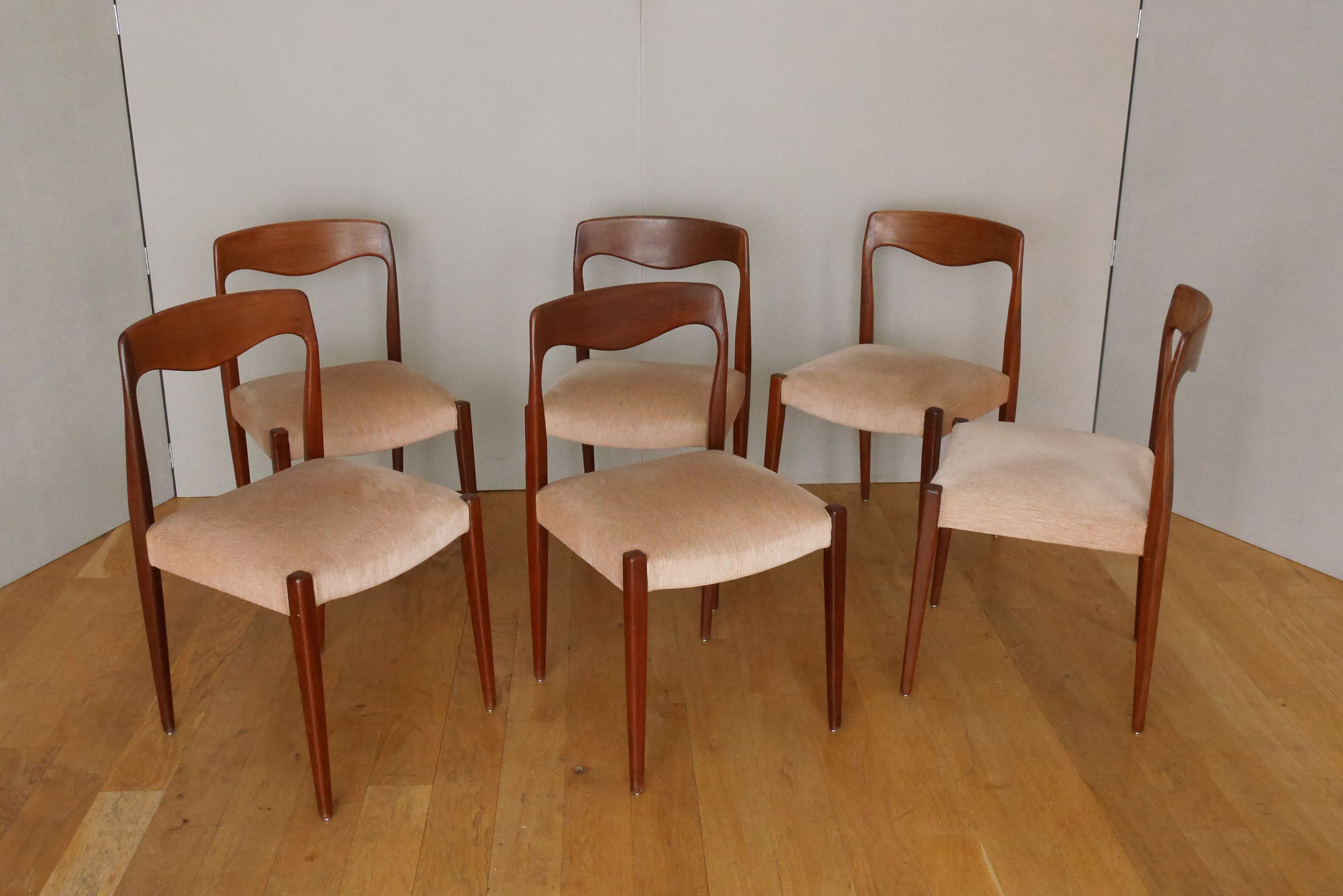 6 candinave teak chairs from the 60s