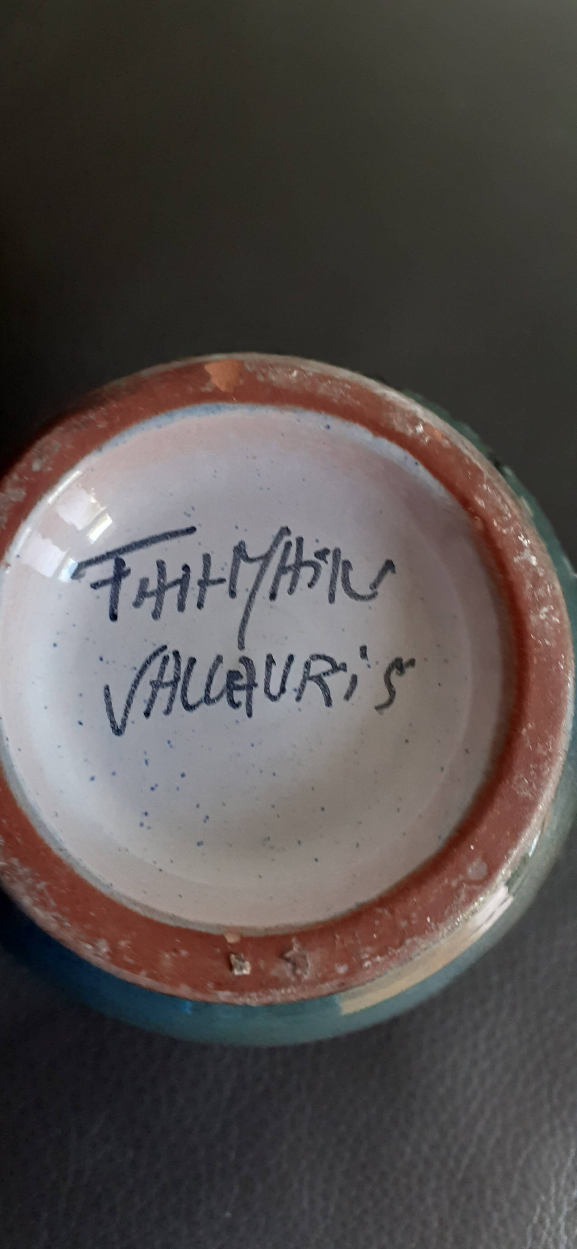 Blue Vallauris vase