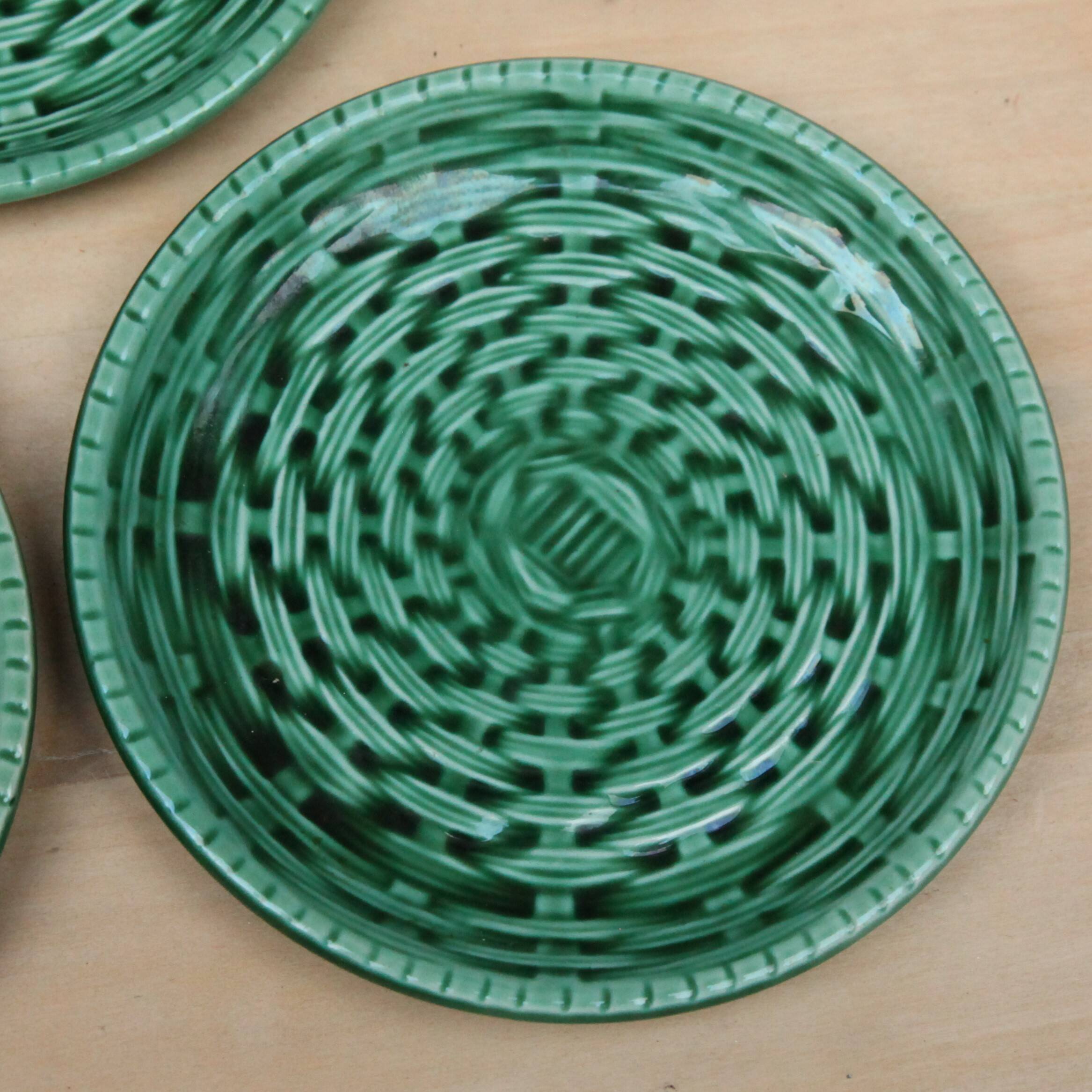 Sarreguemines ceramic bottle coaster