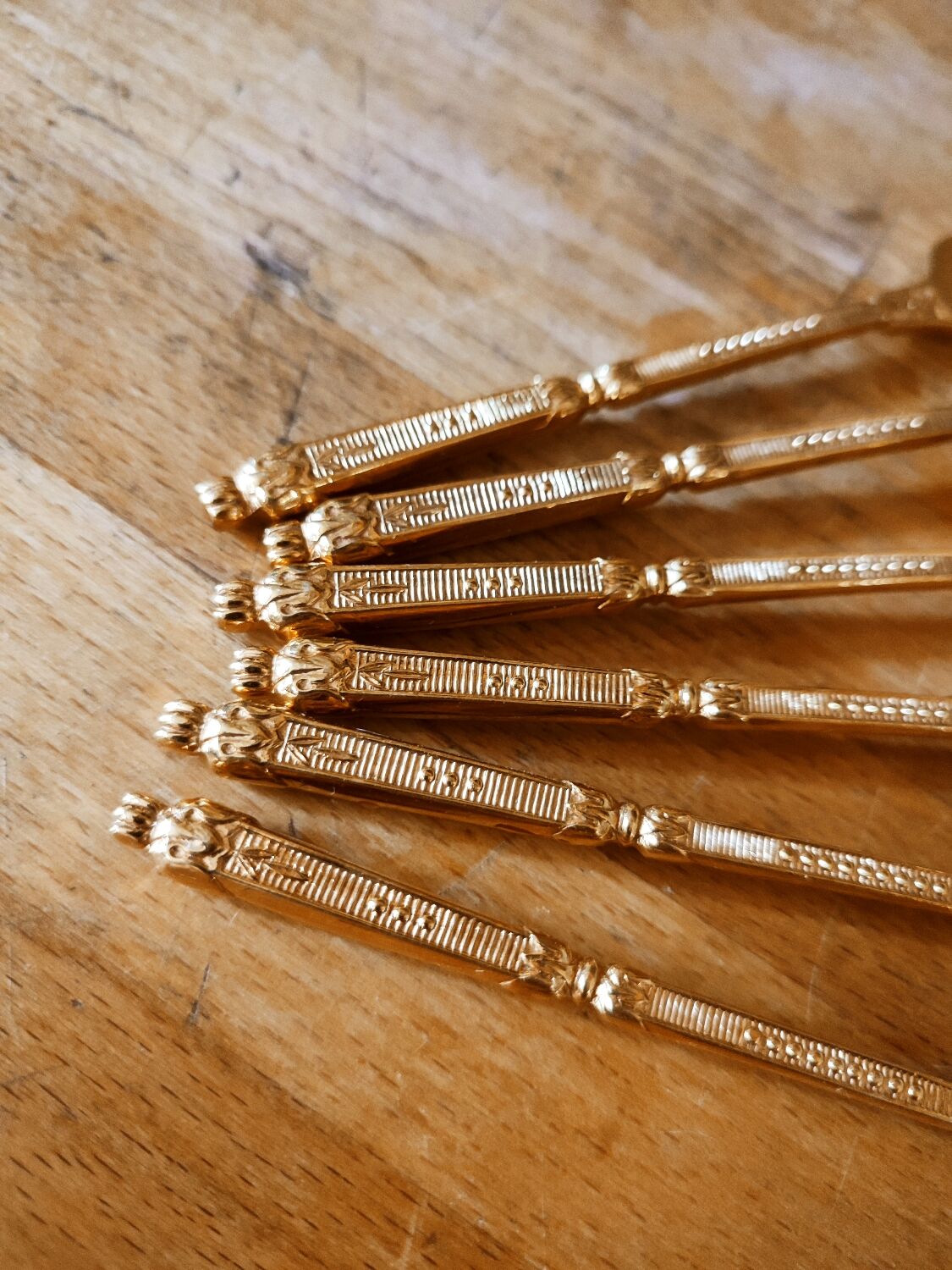Set of 6 melon forks, cake forks