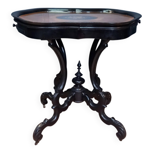 Table à vin antique, néerlandaise Willem III dans le style Horrix - Table à thé - Table à café