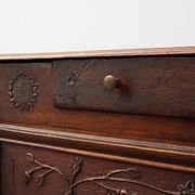 Rare French provincial carved cabinet or buffet with great patina, dated 18