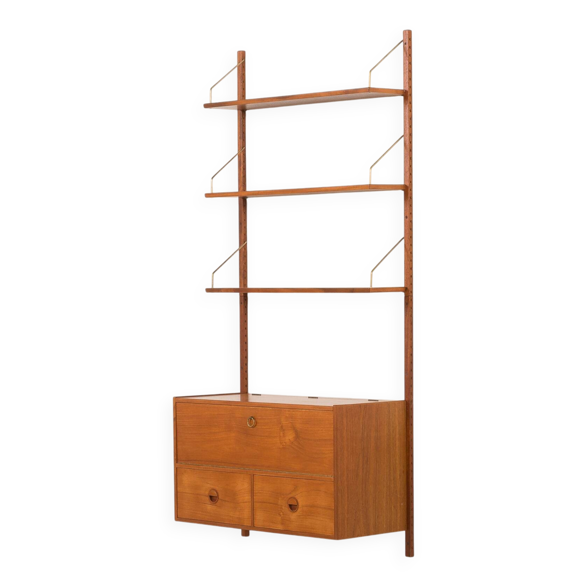 Hansen and Guldborg teak shelving unit, Denmark, 1960s