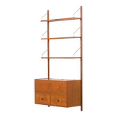 Hansen and Guldborg teak shelving unit, Denmark, 1960s