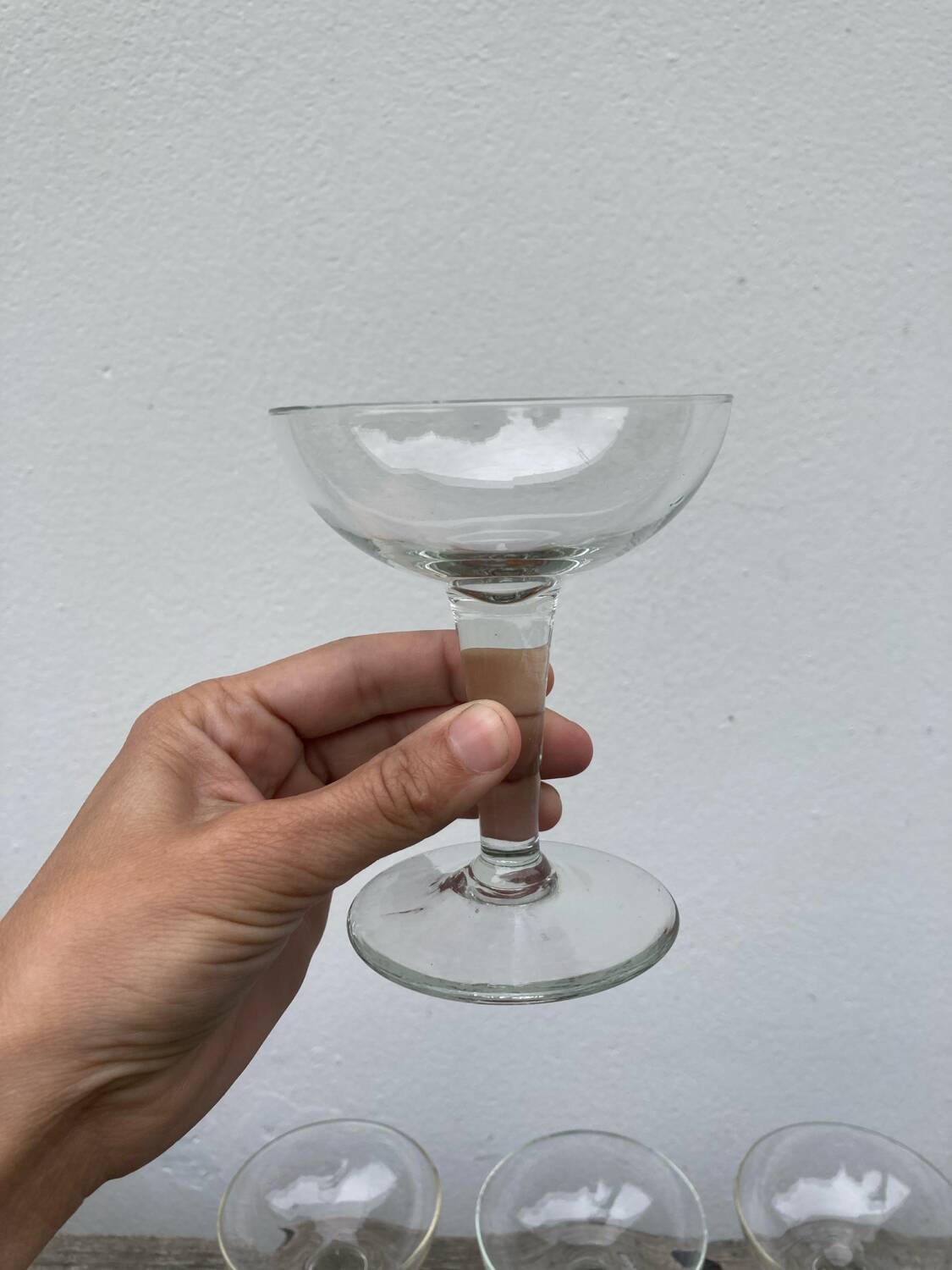 6 blown glasses / old cups