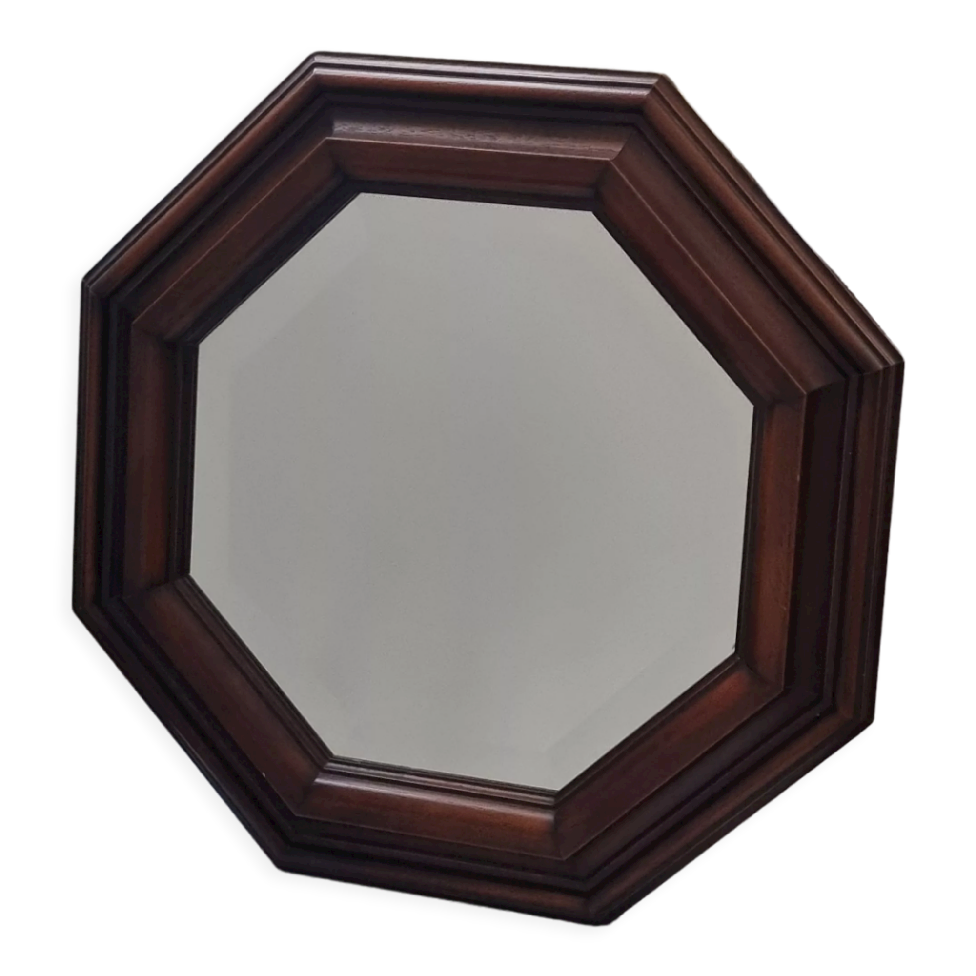 Octagonal wood mirror year 60