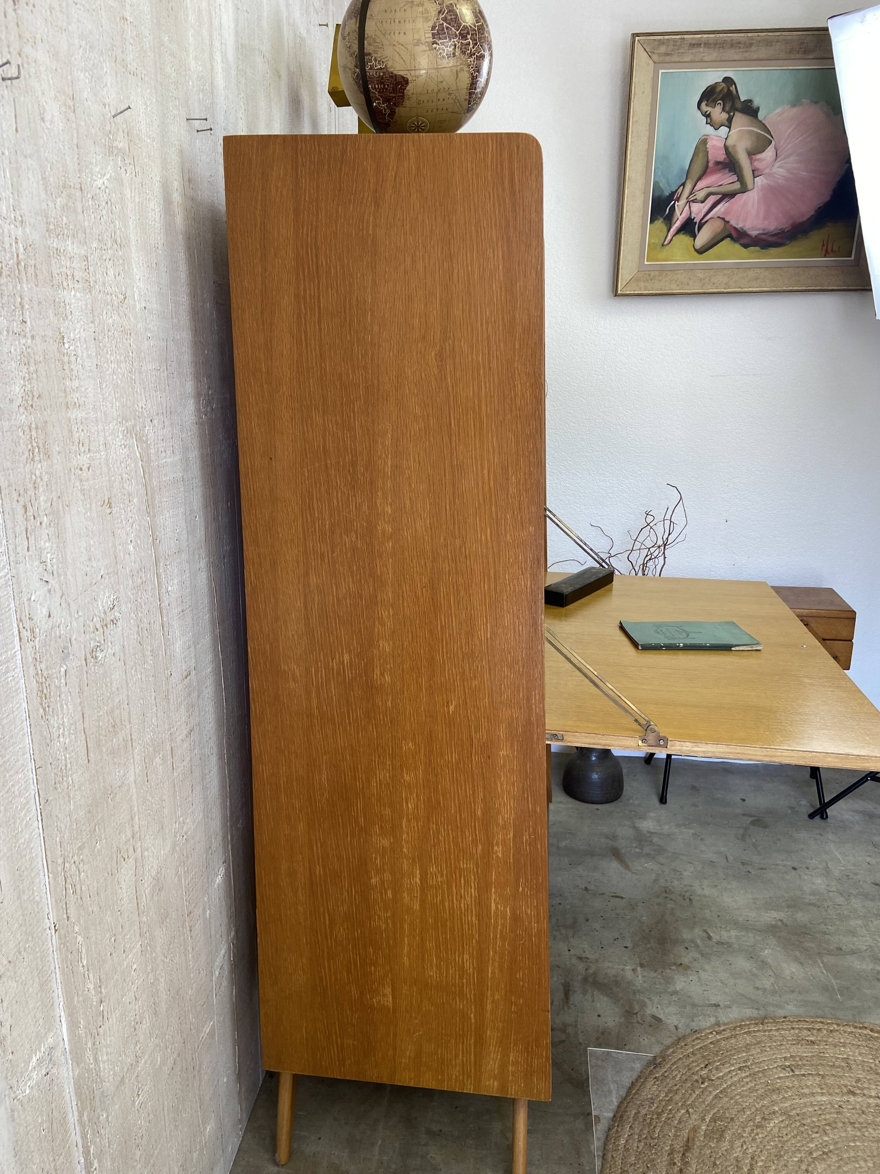 Secrétaire bois/osier vintage