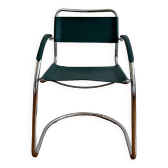 Vintage Cantilever Leather Chair, Italy