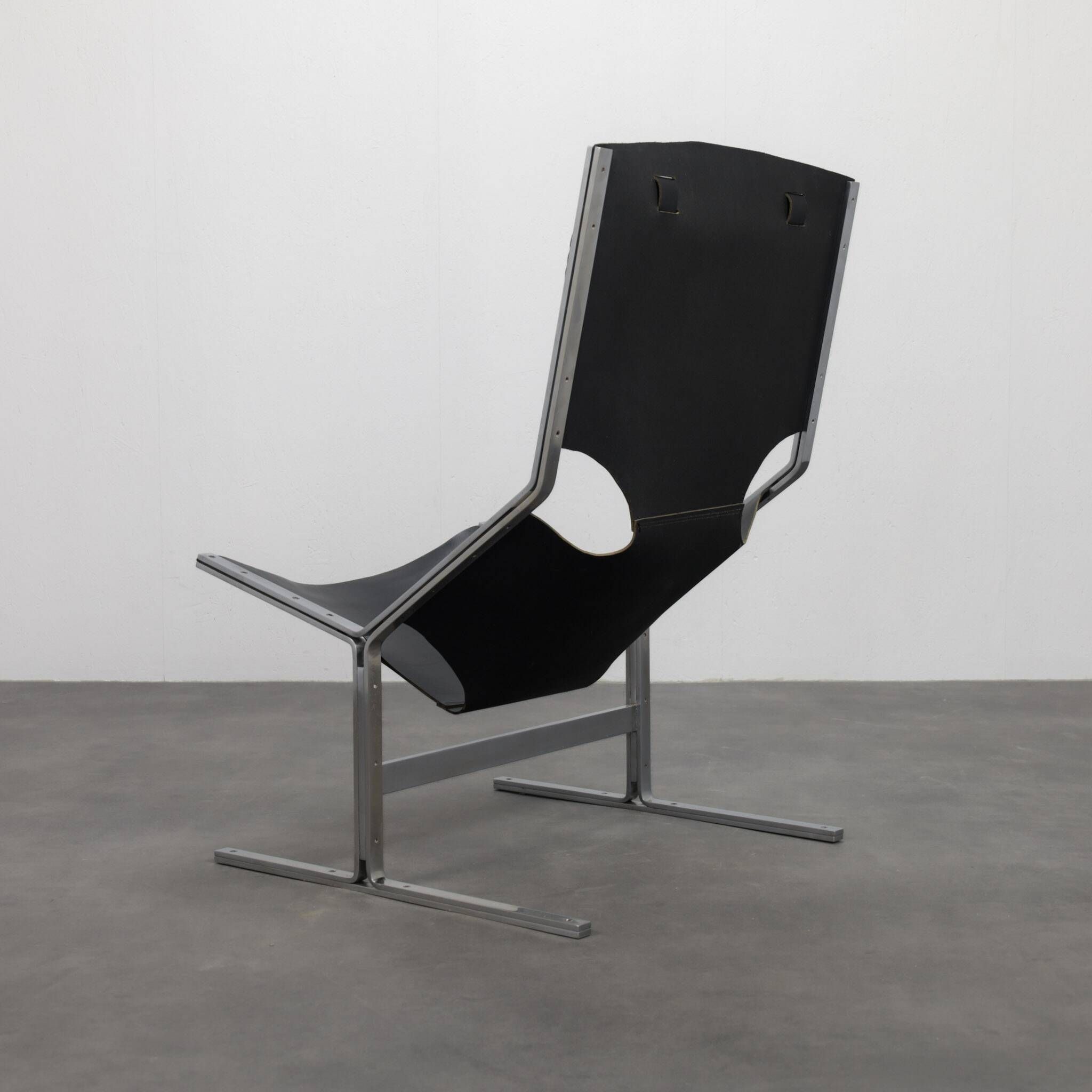 Extremely rare leather lounge chair by Pierre Thielen for Metz & Co., Netherlands, 1960s