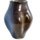 Blue and brown ceramic vase from the 1980s.