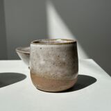 Meeting of three ceramic pieces: ice cup, small cup and small cup