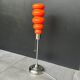 Modern vintage pop design lamp in 70’s style orange glass