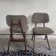 2 chaises ciseaux par Louis van Teeffelen pour Wébé