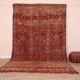 Vintage Moroccan Wool Rug 196 x 350 cm, Berber Handmade Bohemian Rug Unique