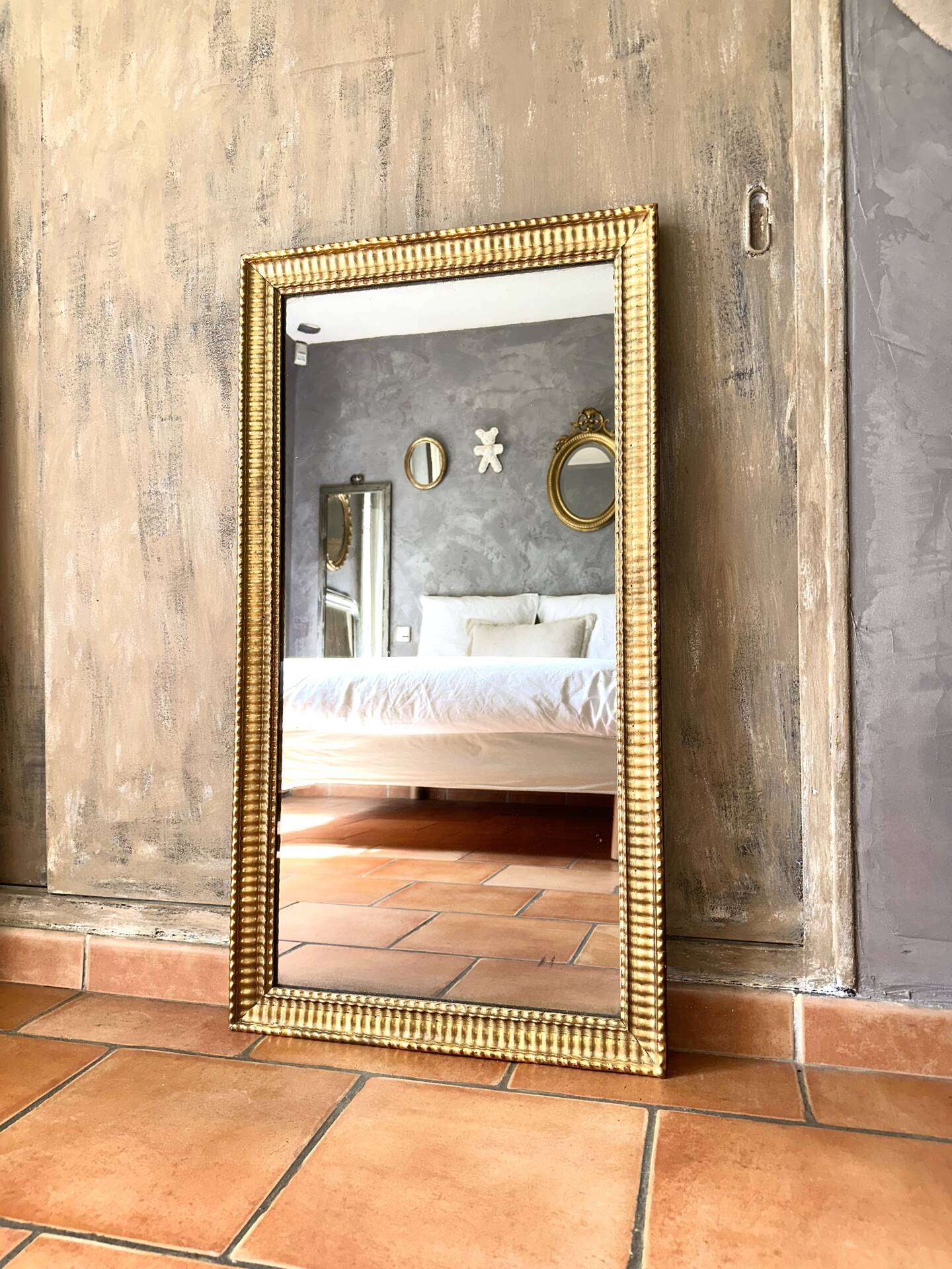 Miroir Napoléon III ancien doré XIXème