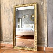 Antique Napoleon III gilded mirror from the 19th century.