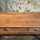 Old French rustic coffee table in cherry wood.