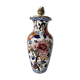 Pied de lampe multicolore et floral Gien Pivoines 1960