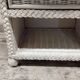 Commode et chevet en rotin blanc