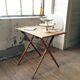 Table pliante imitation bambou
