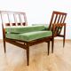 Paire de fauteuils verts du milieu du siècle 1965