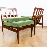 Paire de fauteuils verts du milieu du siècle 1965
