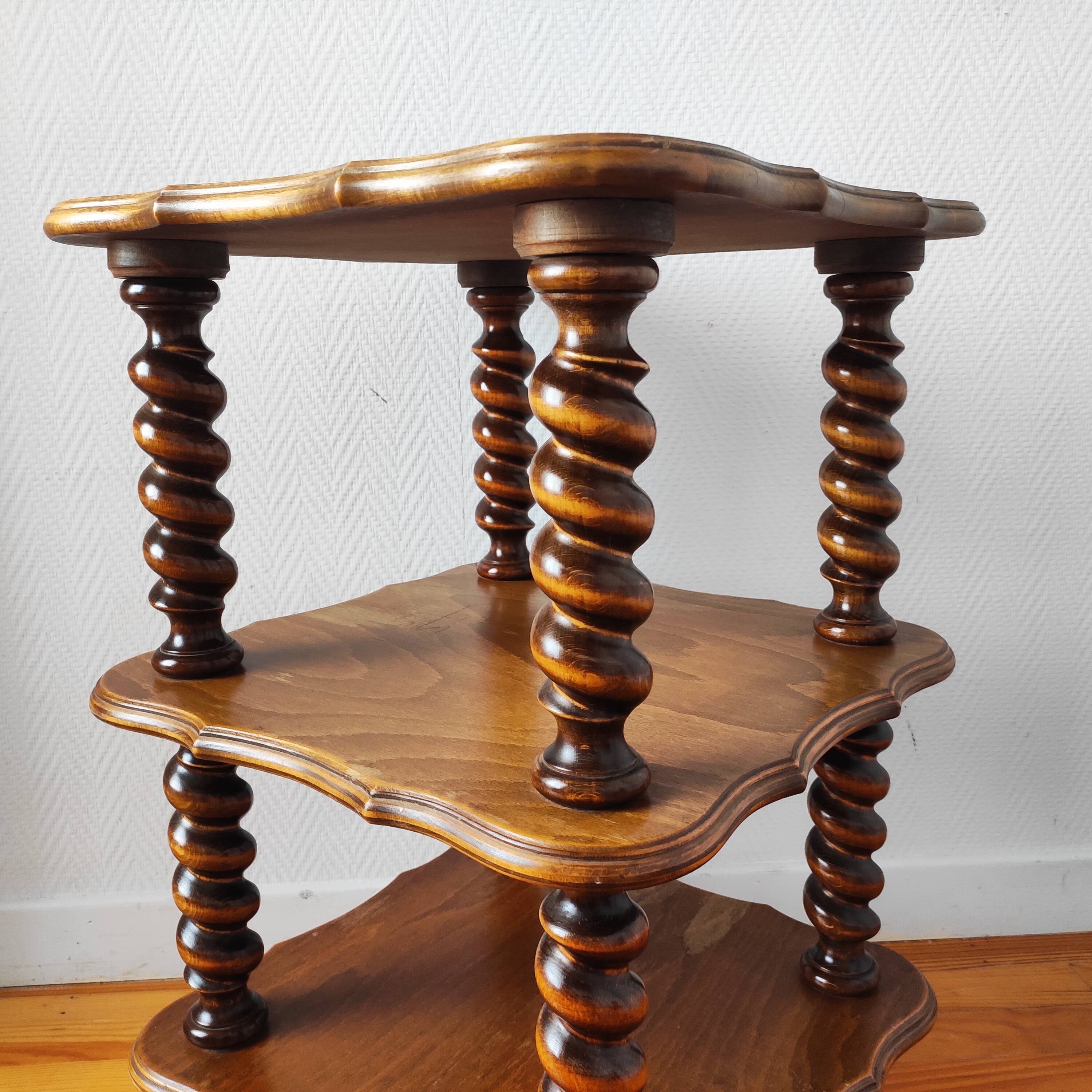 Turned wood console