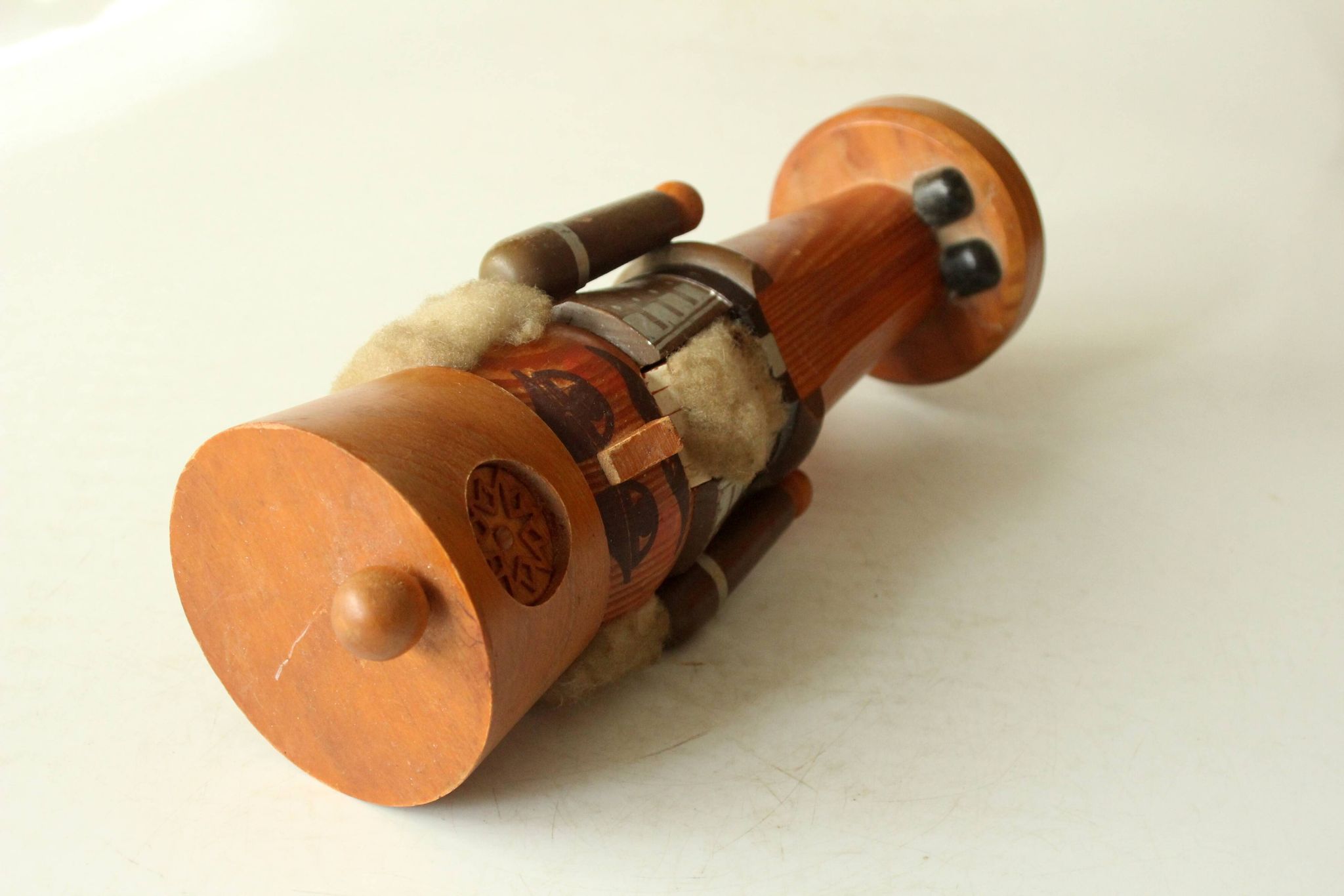 Handmade wooden nutcracker (miner), made in Erzgebirge/East Germany, vintage from the 1950s