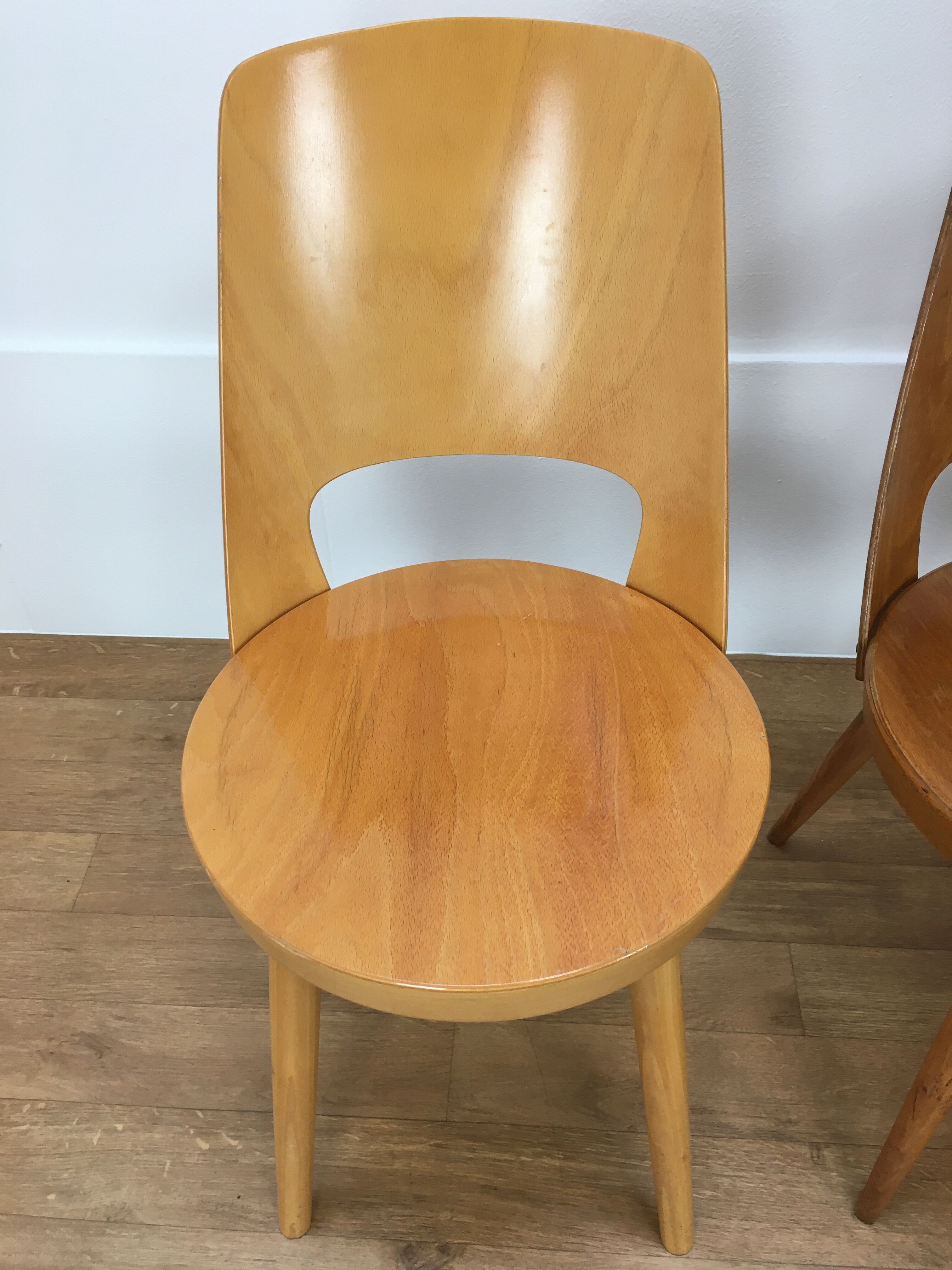 Set of 4 chairs Baumann Mondor 60s bistro